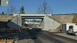 Brücke über Gottlieb-Braun-Straße in Althengstett, Zustand Dezember 2021