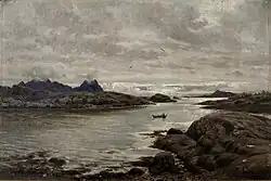 Hermann Eschke – Blick von Svolvaer nach Stormolla und Litlmolla
