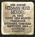 Stolperstein für Hermann Hugo Mendel (Hohenzollernring 80)