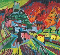 Hermann Scherer: Mendrisiotto mit Kirche von Obino