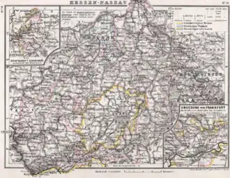 Karte der Provinz Hessen-Nassau