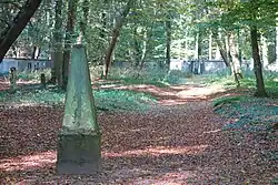 Blick in den Jüdischen Friedhof vom Eingang aus