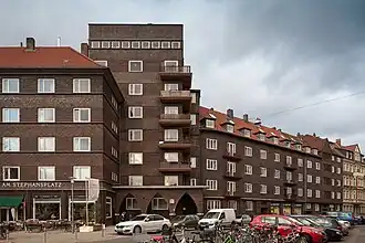 Hochhaus Günther am Stephansplatz in der Südstadt (Fritz Höger; Lage52.3625419.754271)
