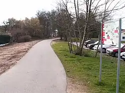 Beginn des Radwegs und Informationstafel in Hilpoltstein, etwa Streckenkilometer 11,4 (2007)