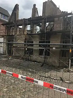 Hinter der Burg 15 nach dem Brand 2017