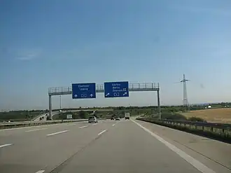 Die A&nbsp;17 am Dreieck Dresden-West