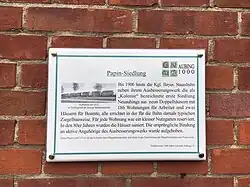 Hinweistafel zur Geschichte der Kolonie