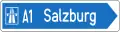 14b: Wegweiser zur Autobahn oder Autostraße (rechts)