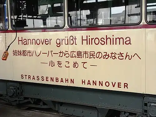 "Hannover grüßt Hiroshima