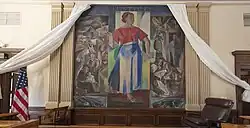 Justice as Protector and Avenger, Wandgemälde, 1938