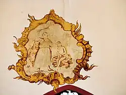 Fresco mit der Opferung Isaaks