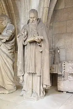 Den Hl. Augustinus schuf Heinrich Weltring 1880 bis 1882 als Pfeilerfigur für den Dom zu Halberstadt