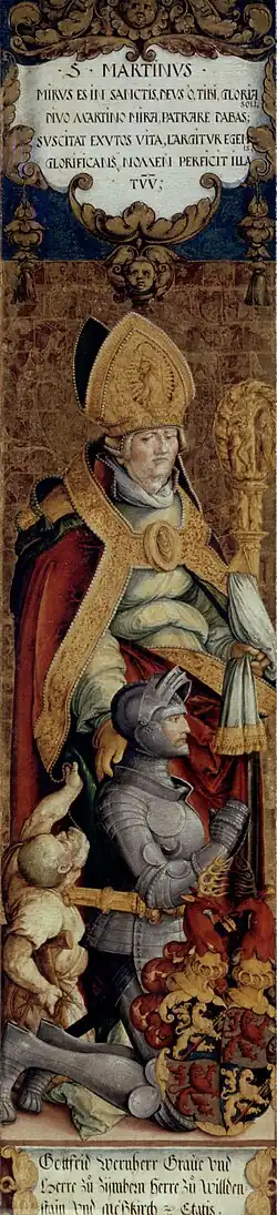 Gottfried Werner auf dem Seitenflügel des Hochaltarretabels