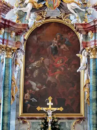 Der hl. Martin und weitere Heilige huldigen Maria (Johann Georg Bergmüller)