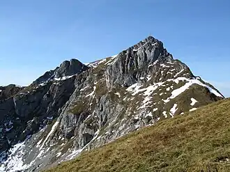 Hochiss von Südosten, gesehen beim Abstieg vom Spieljoch