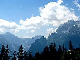 Hochkalter und Wimbachtal vom Toten Mann aus