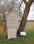 Gedenkstein für die Schwaige mit der Kapelle und Klause St. Nikolaus