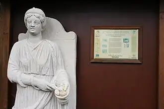 Heiligtum des Apollo und der Sirona, Informationstafel und Statue der Sirona