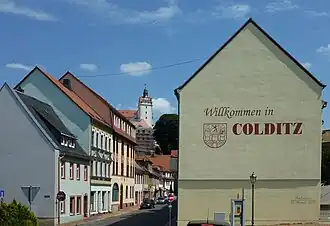 Haus an der Wassergasse mit Hochwassermarke (2012)