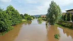 Hochwasser der Wipper in Sondershausen