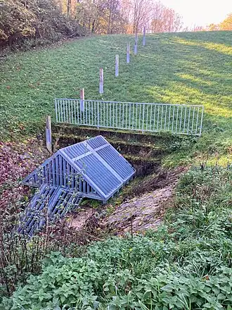 Hochwasserrückhaltebecken Hölltal (2022), Grundablass Wasserseite