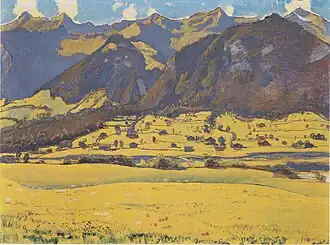 Das Fromberghorn von Reichenbach her gesehen, Gemälde von Ferdinand Hodler aus dem Jahre 1903