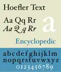 Schriftbeispiel für Hoefler Text