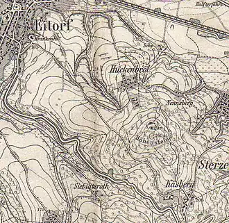 Karte der Höhensteine