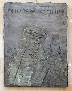 2007:[10] Platte zum Thema Einigkeit und Recht und Freiheit mit Hoffmann von Fallersleben u.&nbsp;A. am Leineschloss in Hannover
