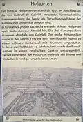 Infotafel über den Hofgarten