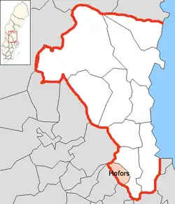 Lage der Gemeinde Hofors
