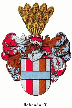 Wappen derer von Hohendorff dänischer Linie