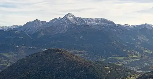 Nordseite des Göllstocks, Ansicht von der Scheibenalm