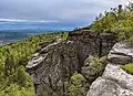 Aussicht an der Südseite des Hohen Schneeberg (Děčínský Sněžník)