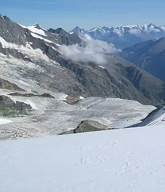 Hohlaubgletscher vom Hohlaubgrat bei P.3837