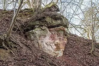 Aufschluss der Schichten