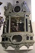 Epitaph der Familie Numsens von 1652, das älteste Epitaph in der Kirche, gemalt von Karel van Mander III
