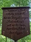 Pflege der niederdeutschen Sprache im Hopener Burgwald