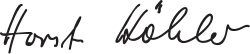 Unterschrift von Horst Köhler