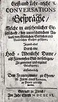 Titelblatt der «Conversations-Gespräche», 1696