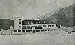 Hotel Berghof, Seefeld in Tirol (Winteraufnahme), um 1930