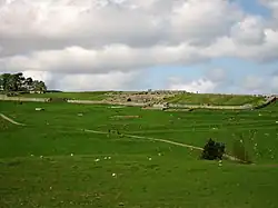 Blick vom Süden auf die Kastellruine