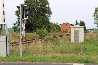 Standort des abgerissenen Empfangsgebäudes und Bahnsteigs (2017)
