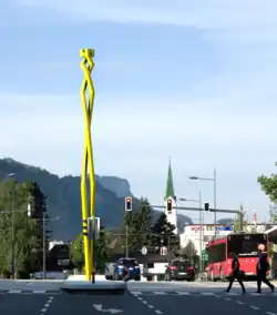 Hubert Lampert, Fibonacci-Stele „Do.Helix“, Dornbirn, 2016
