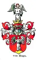 Wappen derer von Hugo (1742/1767), Grafik von Adolf Matthias Hildebrandt