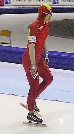 Ren Hui beim Weltcup in Heerenveen, 11. November 2006