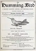 Deckblatt der ersten Ausgabe The Humming bird. A monthly scientific, artistic, and industrial review