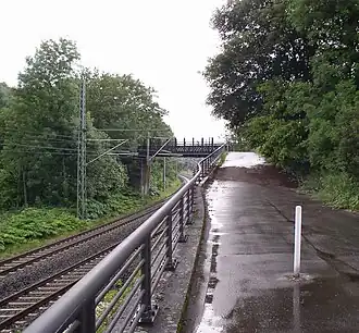 Hundebrücke über die Gleise der ehemaligen Prinz-Wilhelm-Eisenbahn