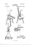 US-Patent für eine Zitronenpresse von Hurley, 1887