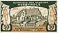 Notgeld von 1921, Motiv: Schule der Gemeinde Husbyholz